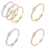 Designer Luxury Jewelry Women Star Moon Bracelets Classic Titanium Steel Alloy Bangle Gold-Plated Craft Colors Gold Silver Rose Never Fade Not Allergic