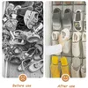 Storage Bags 2428 Large Mesh Pockets Wall Hanging Shoe Organizer Rack Over Door Fabric Cabinet Closet Sundries Bag Space Save 230912