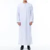 Roupas étnicas Homens Muçulmanos Thobe Islâmico Ramadan Mens Marroquino Robe Saudita Musulman Abaya Caftan Jubah Dubai Vestidos Árabes