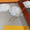 Designer Necklace for women Elegant full diamond V letter four-leaf clover pendant necklace Designer jewelry girl's gift