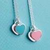 Collana Gioielli firmati Collane Catena d'amore Catene Collegamento Gioielli di lusso Cuore Pendenti personalizzati Donna Donna Acciaio inossidabile San Valentino