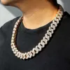 Moda jóias colares de aço inoxidável personalização cor 12mm corrente cubana personalizar tamanho gelado para fora cubana link chain str