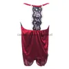 Women's Sleep Lounge Women's Sleepwear 2pc Women Sexy Lingerie Lace Satin Camisole Trousers Pajamas Sleep Wear Home Clothes 2023L230913