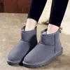 Bottes de neige en cuir de vache véritable pour femme, chaussures d'hiver en fourrure, taille 35 à 40, nouvelle collection