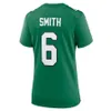 Women's Football Jersey Jalen Hurts 1 Brown 11 Devonta Smith 6 Jason Kelce 62 Kelly Green Throwback Legand Lady Size S-XXL Stitched Jerseys Green Black White Color