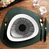 Płytki Kreatywne restauracja zimne potrawy modelu el pokój dekoracyjny zestaw talerzy nieregularnych ceramicznych czarno -białych wadżillas