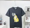 20242024ss Women Designer T shirt Beach Tees Versatile Smiling Little Rabbit Face Print love world Casual Loose Pullover Short SlChane Gucc