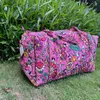 Duffel Bags VB Cotton Print Classic Pattern Large Travel Bag Lightweight Luggage Foldable Environmental Protection Capacity