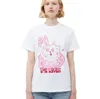 Camiseta para mujer Gann Mujeres Diseñador de diseñadores Camas de playa Versátiles Smiling Little Little Rabbit Fait estampado Casual holgazan de mujeres Top de verano