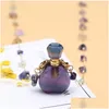 Pendentif Colliers Pierre naturelle par bouteille Collier Diffuseurs d'huile essentielle Améthystes Chaîne de gravier Charme pour accessoires de bijoux Drop Dheo9