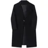 Men's Trench Coats NOYMEI Ascetic Line Zone Design Woolen Overcoat 2023 Autumn Winter Black Fashion Korean Style Male Windbreaker WA2561 230912