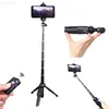 Selfie monopods yunteng trådlös selfie stick stativ monopod med Bluetooth fjärrlucka universal för iPhone Samsung Huawei smartphones l230913