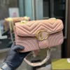 Crossbody designer väskor marmont väska svarta axelväskor designers kvinna 4 storlekar äkta läder med guldkedja purses designer kvinna handväska lyxiga handväskor