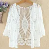 Women's Knits Tees Knitted Cardigan Jacket Women Spring Summer Hollow Shawl Short Sun-proof Tops Female Casual All-match Thin Ladies Coat 230912