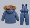 Monclr designer vinterjacka pojkar flickor utomhus huva varma puffer kläder ner kappa barn barn nf outwear vit anka rompers 2-stycke set