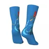 Chaussettes pour hommes Chaussettes de compression drôles et folles pour hommes Xingqiu Hip Hop Harajuku Genshin Impact Jeu de rôle en ligne Jeu de rôle imprimé sans couture