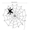 Autres fournitures de fête d'événement Halloween Spider Net Lampe Décoration Lumière ambiante Télécommande Halloween Funny Room Wall Net Noir pour les vacances intérieures et extérieures 230912