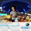 Fantastico ombrello variabile con LED Caratteristiche 8 coste luminose trasparenti con impugnatura per torcia Sicurezza notturna H1015240d