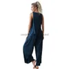 Salón para dormir para mujer Traje de pijama para mujer Primavera Verano Conjuntos de ropa para el hogar para mujer Chaleco con espalda cruzada sin mangas Pantalones sueltos Conjuntos de dos piezas L230913