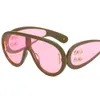 Occhiali da sole con montatura oversize di design per donna uomo Luxe Fashion Shades Gradient Eyewear Zonnebril Dames