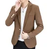 Ternos masculinos estilo coreano homens casuais blazer jaquetas xadrez pontos único botão bolso interno fino ajuste terno casaco masculino moda roupas bonitas