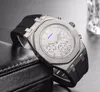 Real mają śrubę kwarcową modę Zegarki czasowe Zegarki czasowe Stopwatch Popularny zegar ze stali nierdzewnej gumowy zegar pasa lodowany Out Hip Hop Limited Edition Watch Prezenty