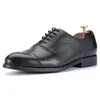 Chaussures habillées Vintage Style italien hommes en cuir véritable Oxford classique respirant Gentleman couche supérieure en peau de vache affaires