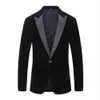 Ternos masculinos blazers em blazer masculino veludo único breasted jaqueta formal noivo smoking magro vestido de festa de casamento negócios casual terno masculino 230912