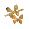 Çift kelebek saç klipleri pul kadın ile hediye partisi için sevimli kelebek barrettes