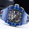 Richarmill Watch Автоматические механические наручные часы Роскошные часы мужские Swiss Sports RM1103 JTODT 50th Anniversary Edition с диаметром манометра 4994 44 WN-Y6S3