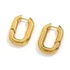 Hoop Huggie Hie Punk Irregar Orecchini ovali in acciaio inossidabile Regalo in oro per le donne 2021 Tendenze Accessori Gioielli Argollas Pendientes Dro Dhkoe