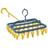 Appendiabiti Rack 32 clip appendiabiti quadrato in plastica addensata biancheria intima per bambini porta calzini multifunzionale antivento multiclip rotondo 230912