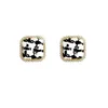 Boucles d'oreilles carrées en diamant, breloque Flash en damier, tempérament de sens senior, Style explosif, cadeau de vacances, livraison directe