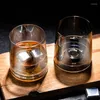 Copos de vinho GIANXl Glitzy Whisky Vidro Transparente Engrossar Copo de Fundo Leite Cerveja Suco Chá Café Drinkware