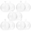 Candle Holders 10 Pcs Christmas Decoration Ball Clear Ornaments Crafts Plastic Fillable Glass Hanging Planter Hollow