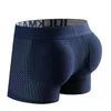 Uomini sexy biancheria intima imbottita maglia boxer glutei sollevatore allargare culo push up pad mutande cueca custodia per pene mutandine tronchi 220427265A