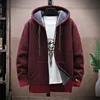 Herenjassen Winter Fleece Sweatercoat Mannen Dikke Warme Capuchon Kintted Heren Trui Vest Solid Casual Breien Jas Jas Mannelijke Kleding T230913