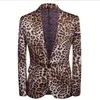 Leopard Print Men Suit Blazer Set With Pants Safari Suits For Men Performance DJ Jacket Luxury Singer Star Coat 220425277d