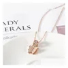 Mode Titan Stahl Schmetterling Anhänger Halskette Weibliche Rose Gold Schlüsselbein Kette Exquisite Diamant Schmuck Drop Lieferung