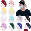 Copricapo Accessori per capelli Confezione da 12 Boho Fascia larga con bottoni Fascia elastica per turbante Fascia per testa yoga per donne e ragazze 230718 Drop D Dha7J