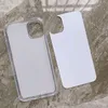 Air ShockProof przezroczysty przezroczysty puste sublimacja 2D TPU Połączenia telefonu komórkowego Aluminium DIY Drukowanie dla iPhone'a 15 14 13 XS Pro Max Sublimation Pusta obudowa telefoniczna