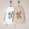 Offs Мужские дизайнерские толстовки 23ss OFF WHITE VIRGIL 3D GEOMETRIC LARGE ARROW PRINTED HOODIE унисекс Высококачественная трендовая крутая красивая толстовка