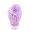 Automne hiver enfants câble tricot bonnet bébé chapeau couleur unie filles garçons casquette chaud tricoté enfants mignon pompon enfants casquettes élastiques