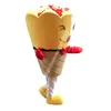 Costume de mascotte de cône de crème glacée Top personnage de thème d'anime de dessin animé Carnaval unisexe adultes taille fête d'anniversaire de Noël Costume de tenue en plein air