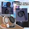 Foldable Scaling Magnetic Car Holder For Tesla Phone12 13 Instrument Panel Mobile Phone Bracket M5V9 Drop Delivery Dhi9W