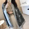 30% OFF scarf 2023 Cashmere Scarf Women's Winter Warmth Extra Long Anti Cold Shawl Dual Color Letter Tassel Classic Versatile Neck