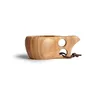 バーツール60pcs/lot Kuksa Cup New Finland Handmade Portable Wooden for Coffee Milk Water Mug Tourism Gift Drop Delivery Garden Ki Dh1mj