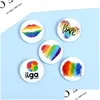 Party Favor Pride Rainbow Fist Heart Love Flag Flag Broothes Niestandardowe odznaki GLBTQ na torbę Lapel Biżuter