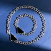 Colar de desenhista para homens pulseira de luxo letras de moda jewlery elegância mulheres clássico preto p pingente colares presente de festa 925 prata -7