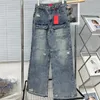 Projektant dżinsów dżinsowe spodnie dla kobiet wysoko WAIDT szerokie spodnie nogi fajne dziewczyny Hip Hop Jean Pantwear Streetwear